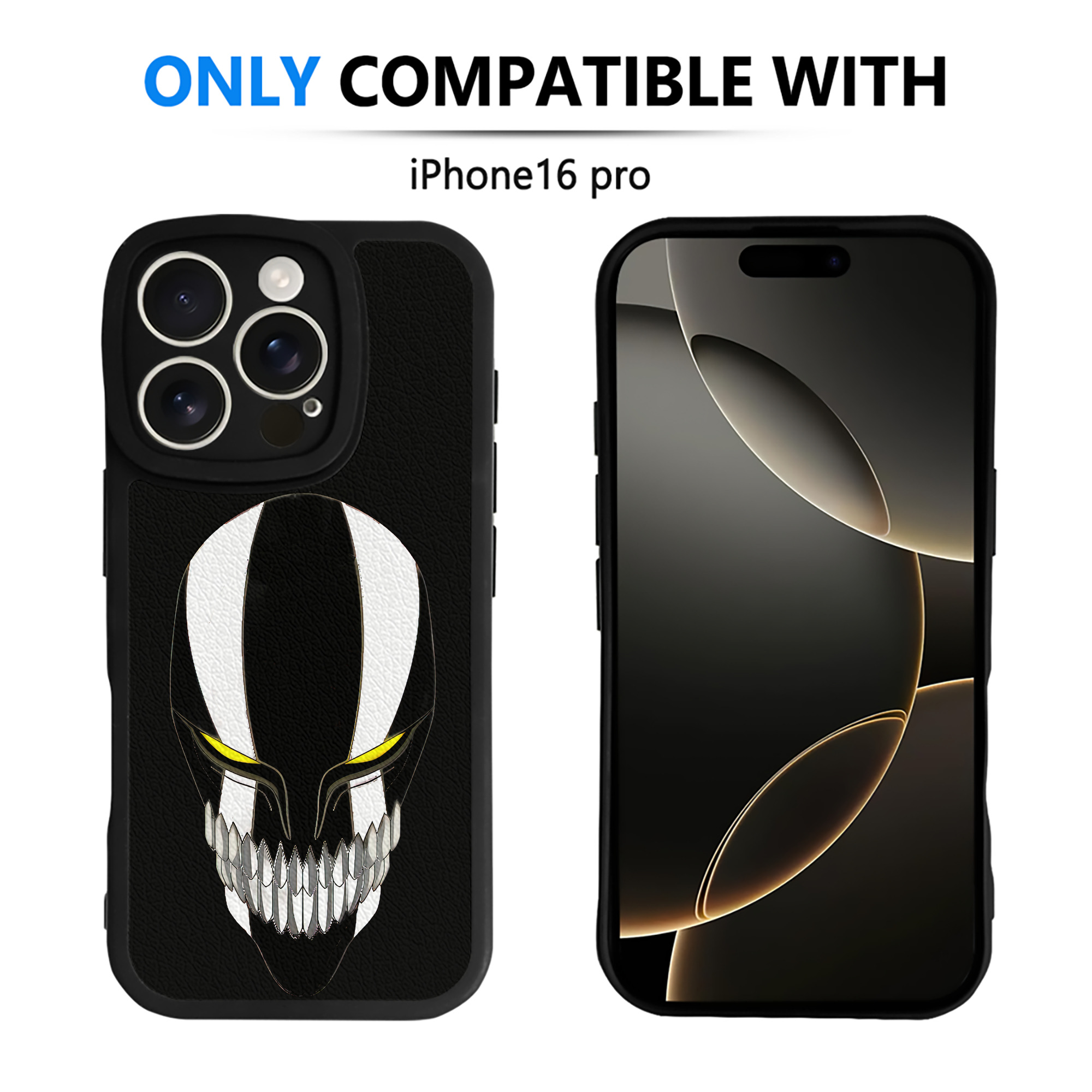ブリーチ 黒崎一護（くろさき いちご）BLEACH Kurosaki Ichigo 【iPhone 16シリーズ対応】シリコンスマホケース（レザー調） 材質：シリコン